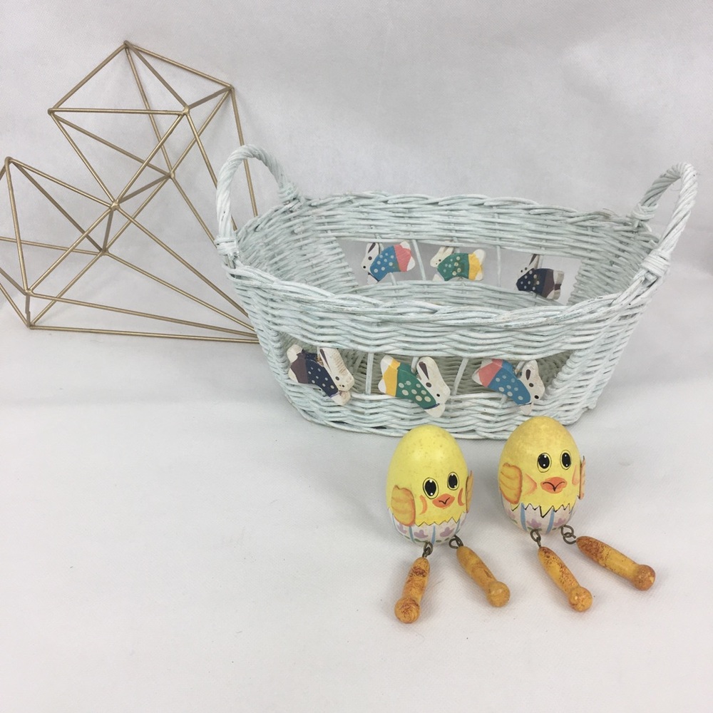 Bunny Rabbit Basket & Chick Egg Bundle
